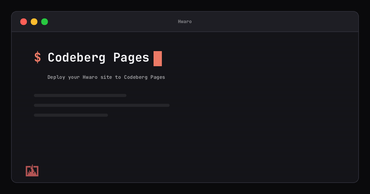 Codeberg Pages - Hwaro
